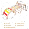 3 In 1  Children's Collapsible Triangle Set,Toddler Climbing Toys, Indoor Playground Wooden Climbing Set - 2 of 4