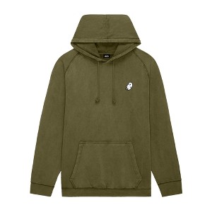 Dalix Ghost Embroidery Washed Hoodie Sweatshirt Fleece Relaxed Fit Lounge Mens - 1 of 4