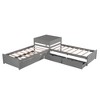 NicBex Twin Size L-Shaped Daybed, Modern Wooden Bed Frame with Trundle, Table and Storage Drawers for Bedroom and Living Room - 4 of 4
