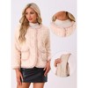 Allegra K Women's Faux Fur Single Breasted Long Sleeve Plush Warm Winter Coat - 2 of 4