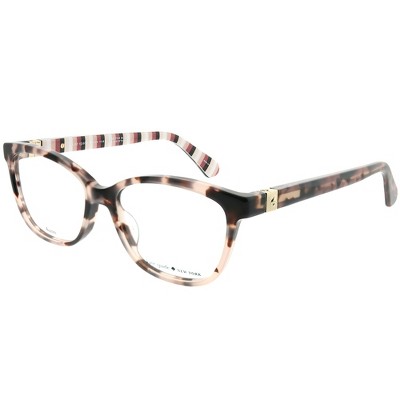 Kate Spade  HT8 Womens Square Eyeglasses Pink Havana 52mm