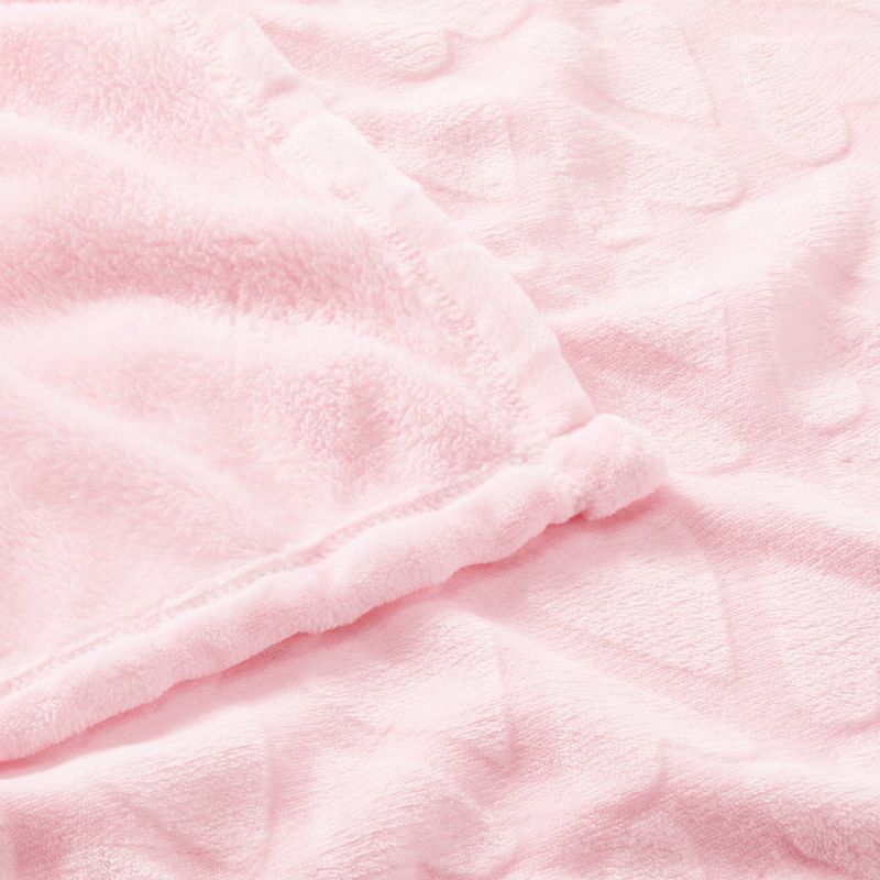 Hearts Plush Embossed Baby Blanket - Pink - Cloud Island&#8482;, 4 of 8