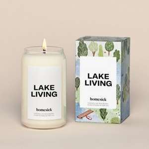 13.75oz Glass Jar Citron Lime "Lake Living" Candle - Homesick Candles, Soy Wax Blend, 60-80hr Burn Time - 1 of 4