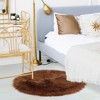 PiccoCasa Office Home Bedroom Faux Sheepskin Puffy Plush Area Soft Warm Floor Mat 1 Pc - 2 of 4