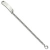 Black Bow Jewelry Men's Stainless Steel Rounded Box Link I.D. Bracelet, 8.75 Inch - 2 of 4