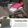 3-Person Patio Hammock Glider Swing with Adjustable Canopy, Sunbrella Cushions, Foldable Side Tables - 4 of 4