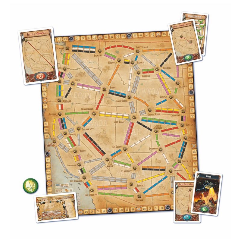 Ticket to Ride: France/Old West Map 6 Board Game, 4 of 8