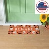 Evergreen 28" x 16" PVC Trapper Mat, Be Ware Indoor and Outdoor Home Decor - 3 of 4
