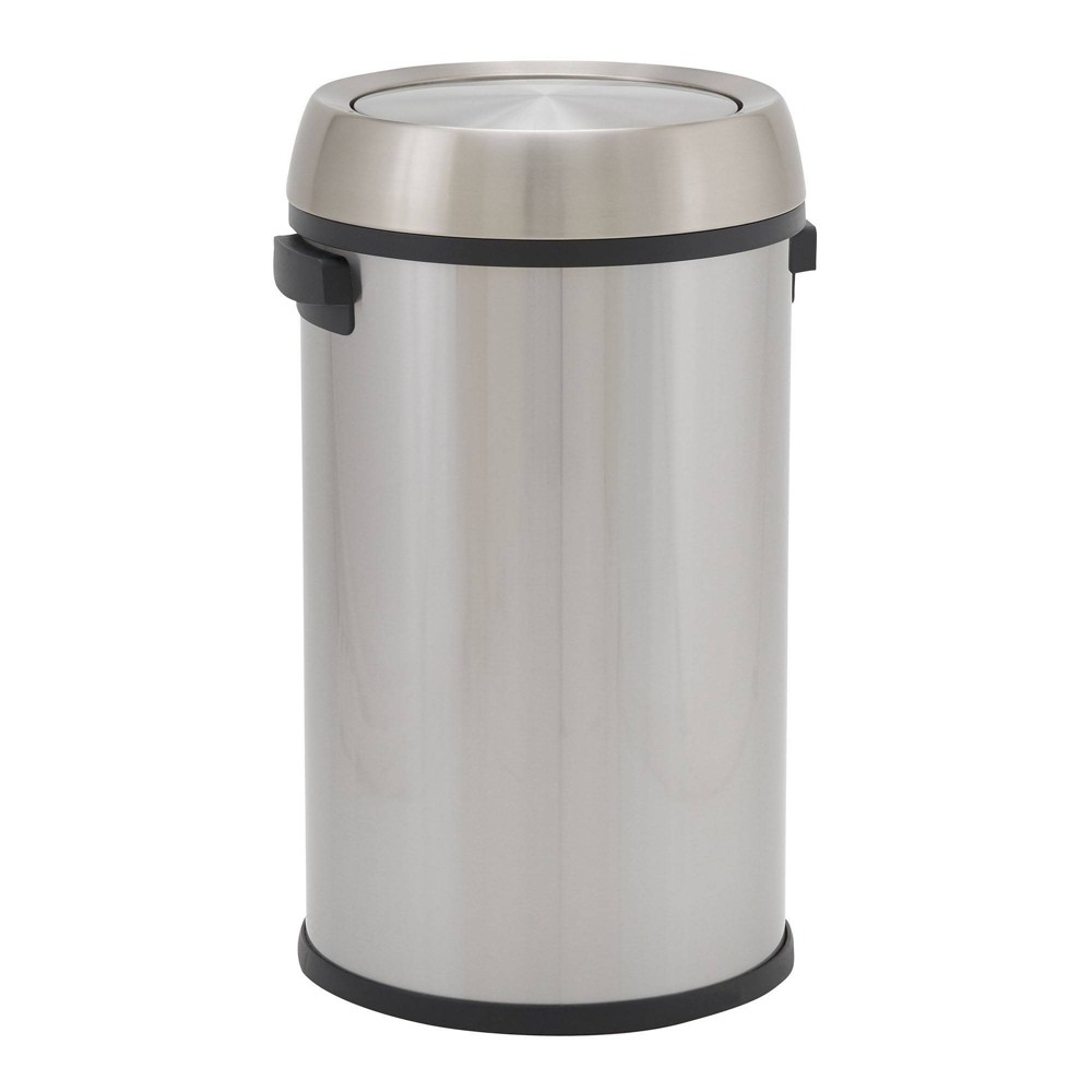 Household Essentials 65L Commercial Round Design Trend Trash Bin Stainless Steel