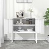 vidaXL Sideboard White 29.5 in.x13.8 in.x29.5 in. Steel - 3 of 4