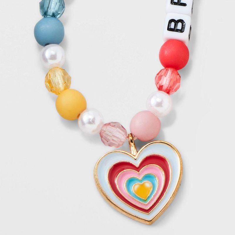 Girls&#39; 2pk Heart Charms BFF Necklace Set - Cat &#38; Jack&#8482;, 4 of 5