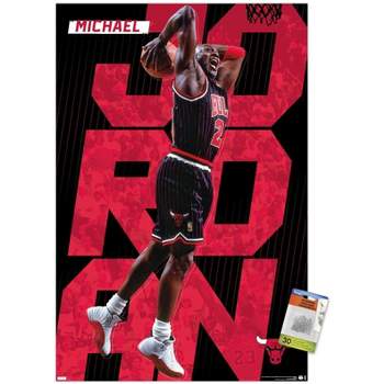 Michael Jordan - Jersey Wall Poster, 22.375 inch x 34 inch, Framed, FR21928BWD22X34EC