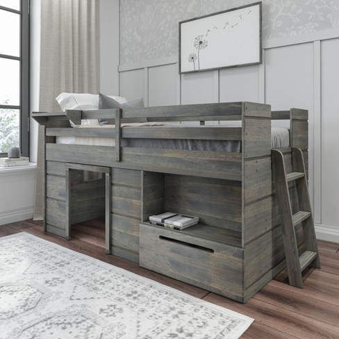 Platform loft deals bed with storage