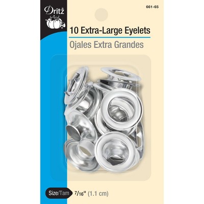 Dritz Large Nickel Eyelets Kit Size 1/4 - 12ct - Eyelets - Snaps