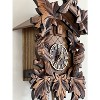 Cuckoo Clock With Seven Hand-Carved Maple Leaves and Three Birds – 16 Inch Quartz Movement by River City Clocks - 4 of 4