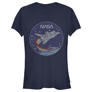 Juniors Womens NASA Space Rocket T-Shirt - 1 of 3