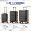 3-Piece PC+ABS Luggage Set with TSA Locks, 360° Spinner Wheels & Expandable Hard Shell Suitcases - 3 of 4