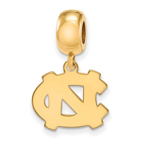 Black Bow Jewelry 14k Yellow Gold Plated Sterling Silver North Carolina Tar Heels NCAA Bracelet Bead Charm - image 1 of 3