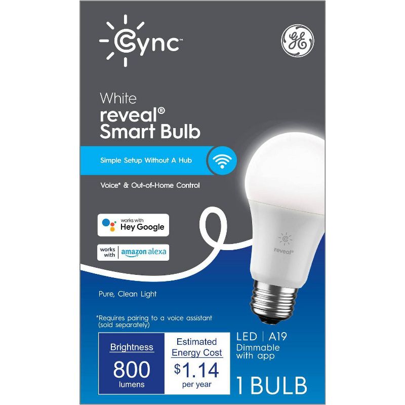 GE CYNC Reveal Smart Light Bulbs, White, Bluetooth and Wi-Fi Enabled, 5 of 8