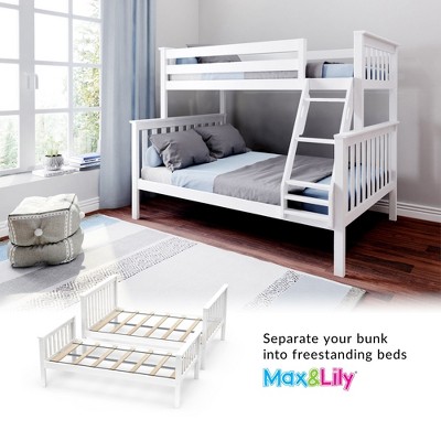 White Pine Full Size Bunk Bed with Storage Drawers