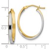 Black Bow Jewelry 5mm Polished Double Oval Hoop Earrings in 14k Two Tone Gold, 23mm - 4 of 4