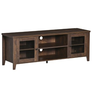 HOMCOM Modern TV Stand, Entertainment Center with Shelves and Cabinets for Flatscreen TVs up to 60" for Bedroom, Living Room - 1 of 4