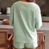 Women's Green Cozy Ribbed Loungewear Set - Cupshe - 4 of 4