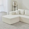 NicBex 104.33 Inch Sponge L-Shaped Sectional Sofa with Chaise Lounge and 2 Throw Pillows for Living Room,Bedroom,Office,No Assembly Require - 4 of 4