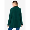Woman Within Long-Sleeve Polo Shirt - 3 of 4