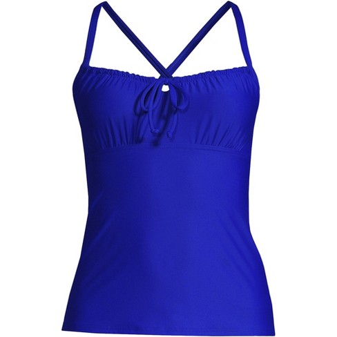 Lands' End Women's Chlorine Resistant Tie Front Underwire Tankini ...