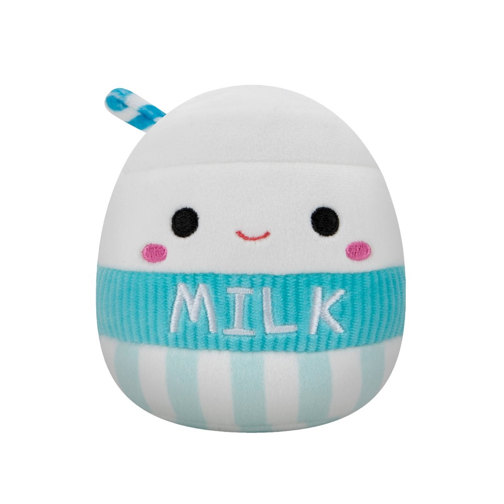 Squishmallows 3.5" Melly The Milk Carton Squeaky Plush Dog Toy