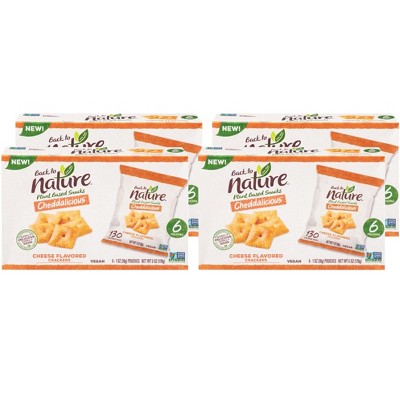 Back To Nature Cheddalicious Cheese Flavored Crackers - Case of 4/6 pack/1 oz