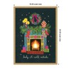 Kate & Laurel All Things Decor Sylvie Framed Canvas Christmas Fireplace by Shannon Snow - 2 of 4