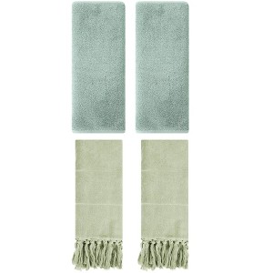 REGALWOVEN 4 Pcs Cotton Bathroom Hand Towels - 1 of 4