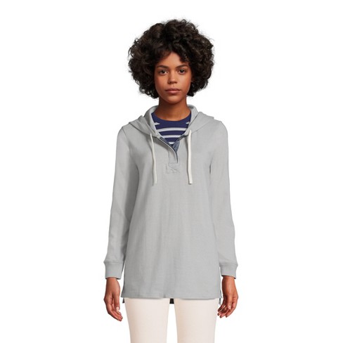 Essentials Women's French Terry Hooded Tunic Sweatshirt