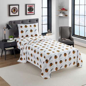 NHL Chicago Blackhawks Bed Sheet Sets by Sweet Home Collection® - 1 of 4