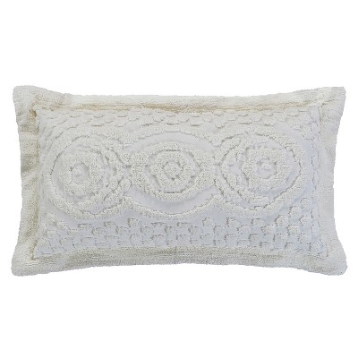 Ivory Tufted Chenille Cotton King Sham
