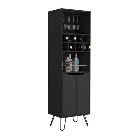 Depot E-Shop H Bar Double Door Cabinet, Eight Built-in Wine Rack, Four Legs, Four Shelves - image 1 of 4