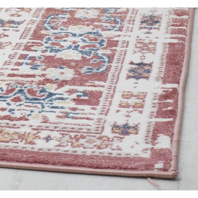 Cardinal Sundara 60" Round Red Synthetic Area Rug