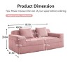 Wide Modern Loveseat Sofa with Deep Cushion Seating and Removable Pillows for Living Room -3irtyhousy - 4 of 4