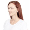 ELYA Radiant-cut Cubic Zirconia Double Halo Sterling Silver Earrings (15 mm) - 3 of 3