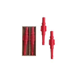 Storied Home 2-Piece Unscented Nutcracker Shaped Taper Candles in Box, Red - 1 of 1
