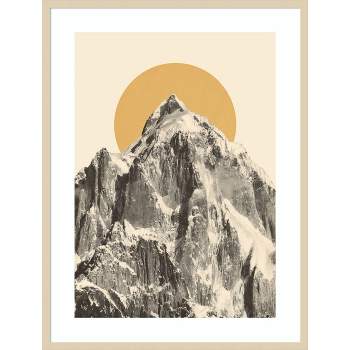 31" x 41" Mountain Scape V by Bodflorent Wood Framed Wall Art Print - Amanti Art