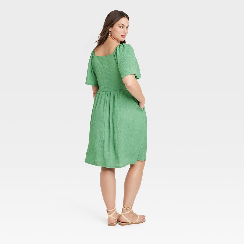 Women's Flutter Short Sleeve Mini A-Line Dress - Ava & Viv™, 3 of 5