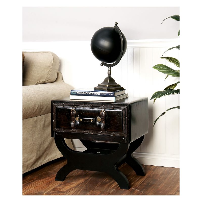 Faux Leather Trunk End Table Brown - Olivia & May, 3 of 6