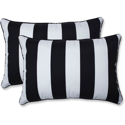 Cabana Stripe 2pc Outdoor Throw Pillows - Pillow Perfect