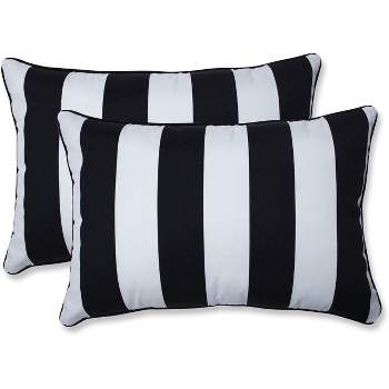 Cabana Stripe 2pc Outdoor Throw Pillows - Pillow Perfect