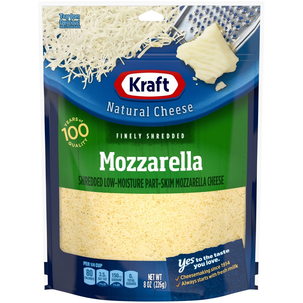 UPC 021000638673 product image for Kraft Natural Finely Shredded Mozzarella Cheese - 8oz | upcitemdb.com