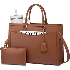 Laptop Tote Bag for Women, Office Work Bag Briefcase fit for 15.6 inch Laptop - 1 of 4