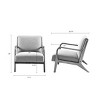 NicBex Polyester Accent Chair,Upholstered Living Room Chairs with Mid-Height Backrest,Mid-Century Comfy Armchair,Accent Chairs for Living Room - 3 of 4